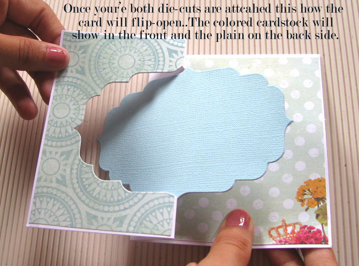 Crafters Corner FlipCard Tutorial using partial diecutting!