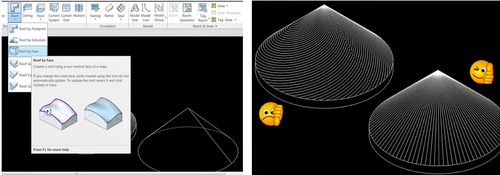 REVIT WINDSURFER CONESHAPED ROOFS SURFACE PATTERN