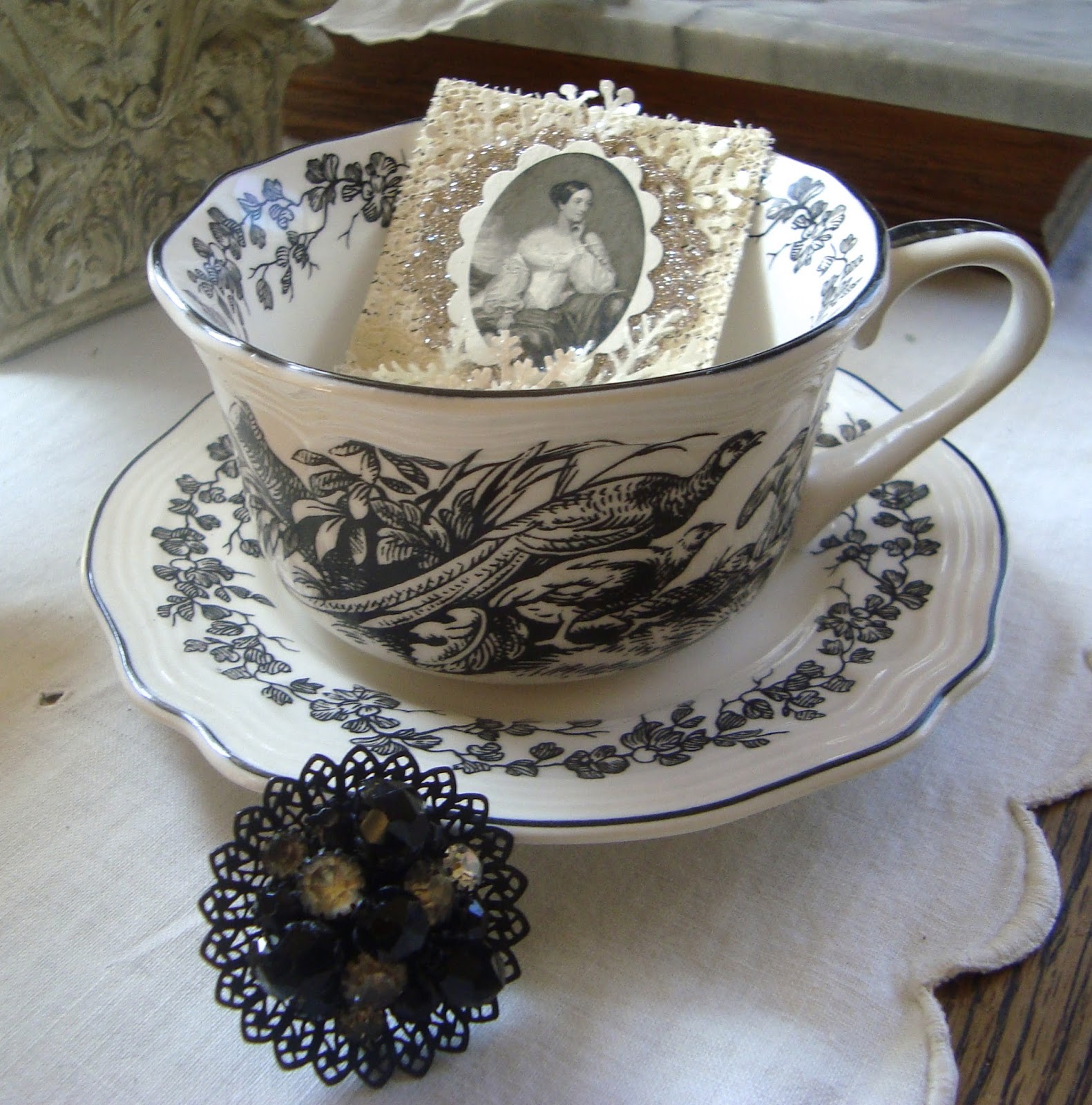 Martha's Favorites MORE BLACK & WHITE TEA CUPS AND PRAYING FOR PEACE!