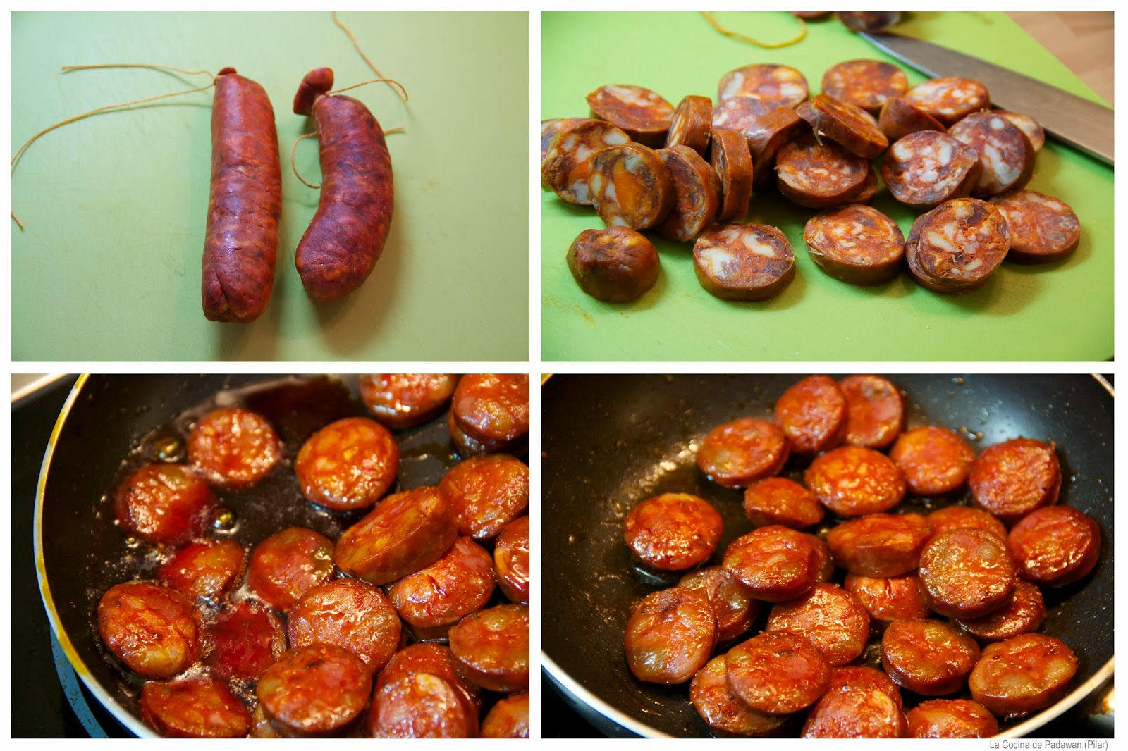 La cocina de Padawan Chorizos a la sidra