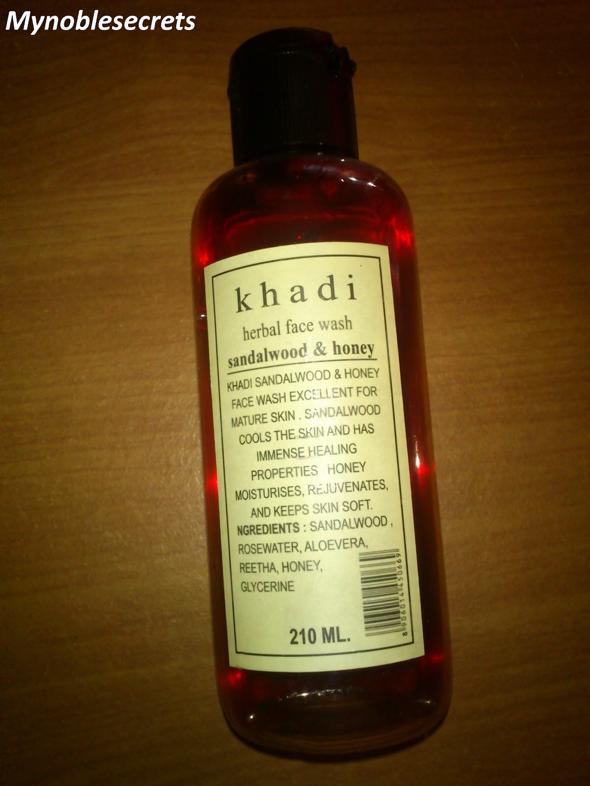 Indian Beauty Zone Khadi Herbal Sandalwood and Honey Face Wash Review