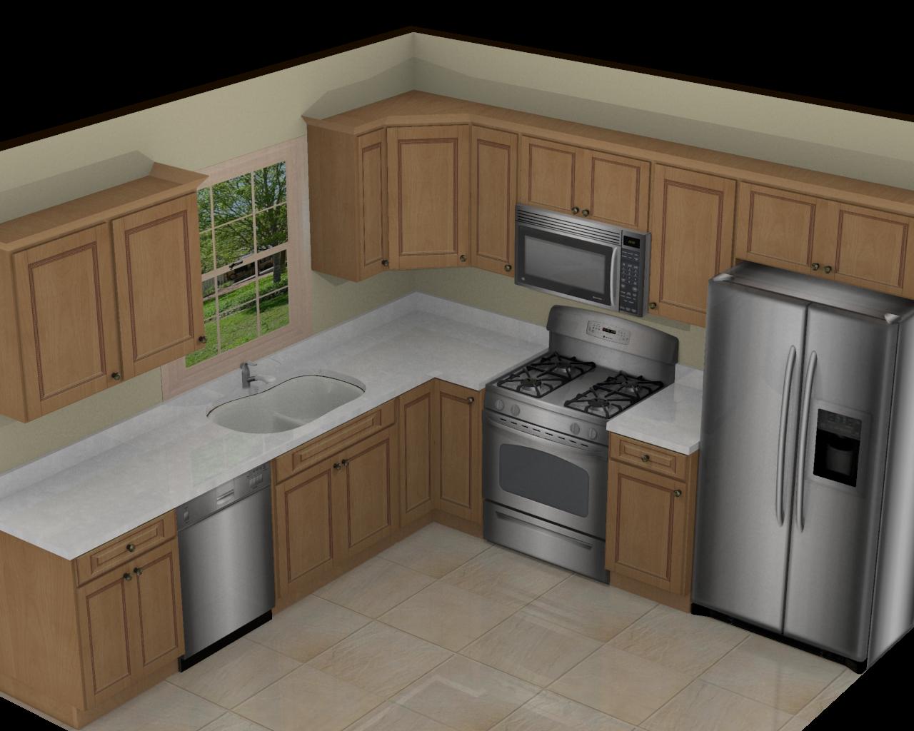 3d floor design for kitchen