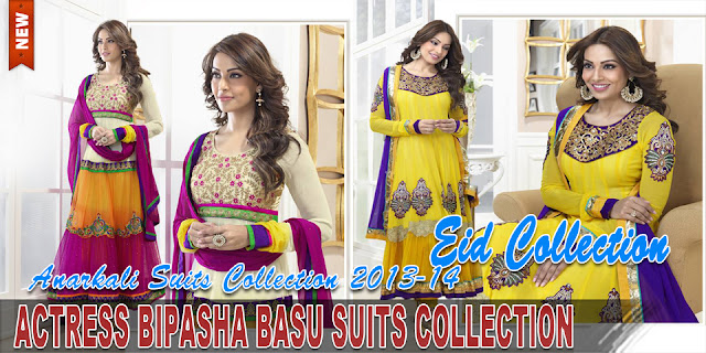Bipasha Basu Anarkali Suits Eid Collection 2013-14