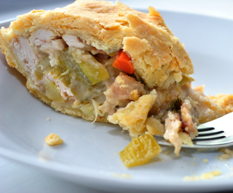 The Bestest Recipes Online Turkey, Leek, and Bacon Pot Pie