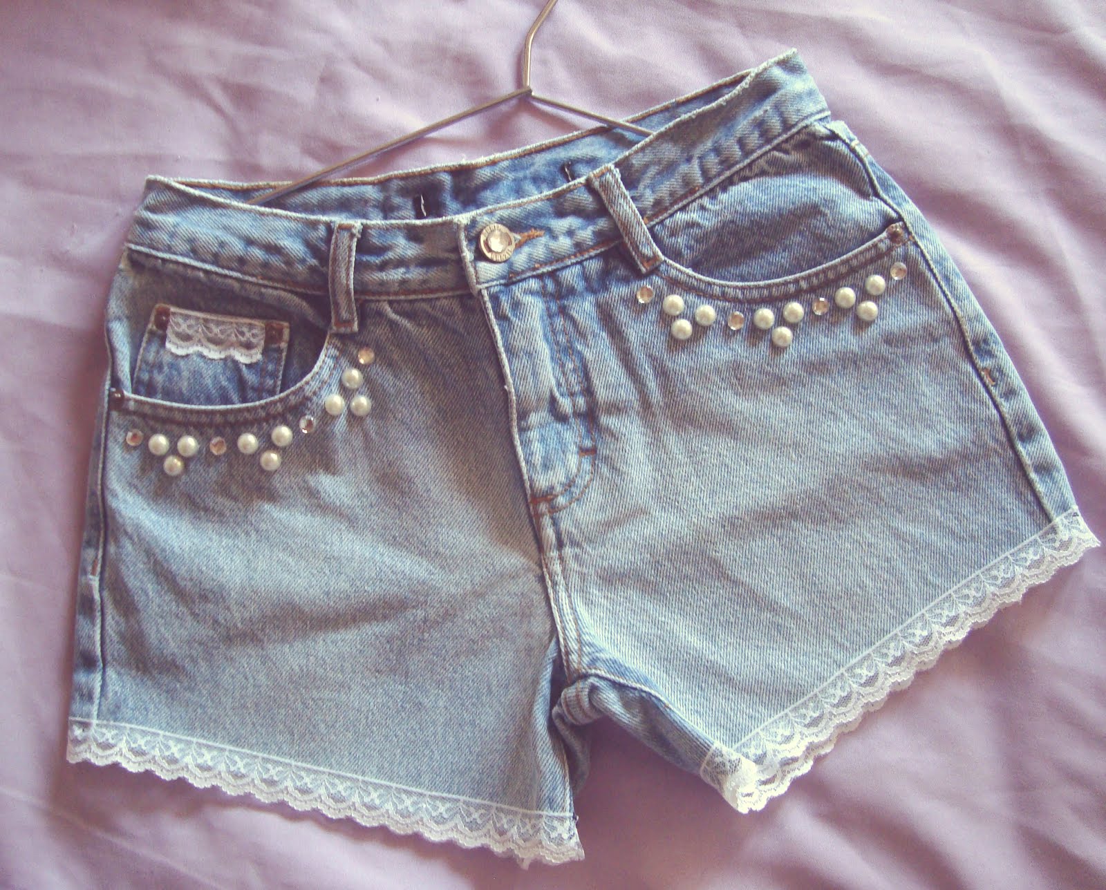 short customizado com renda