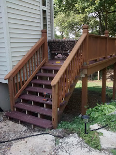 Deck Stairs almost done next step Low Voltage Lighting