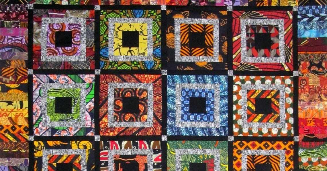 Exuberant Color African fabric quilt top............