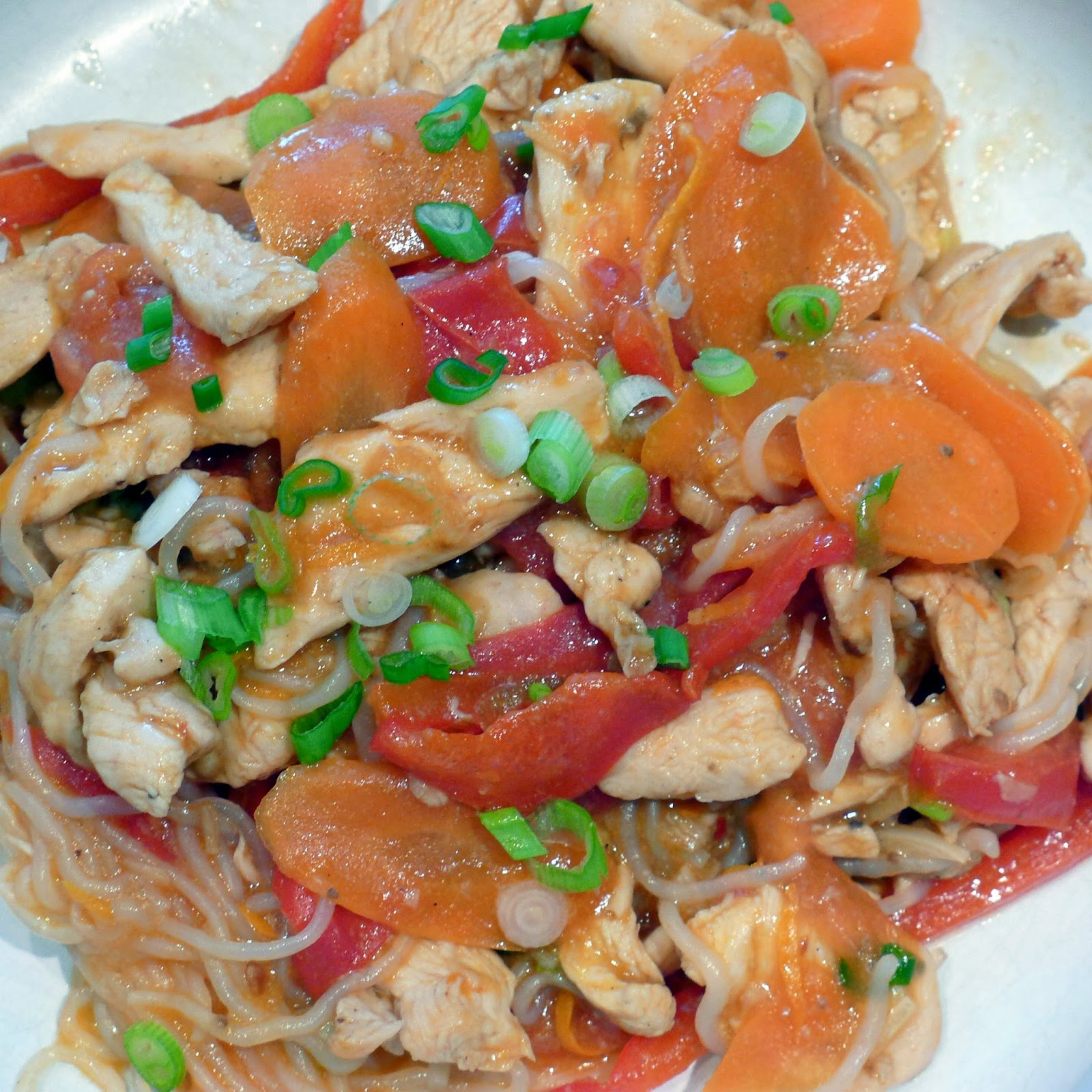 Culinary Adventures in London Spicy Orange Chicken Noodles
