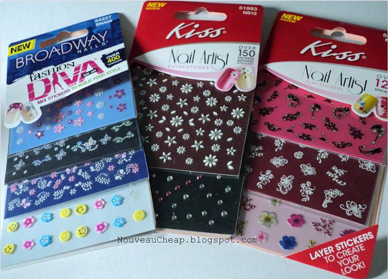 Review new nail art stickers from Kiss and Broadway Nails Nouveau Cheap