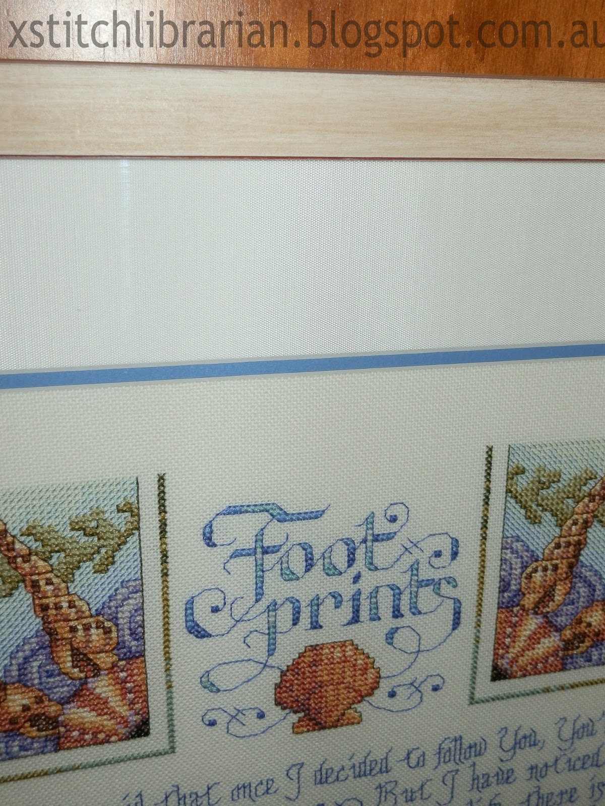 The CrossStitching Patchworking Librarian 2015 Footprints cross stitch kit