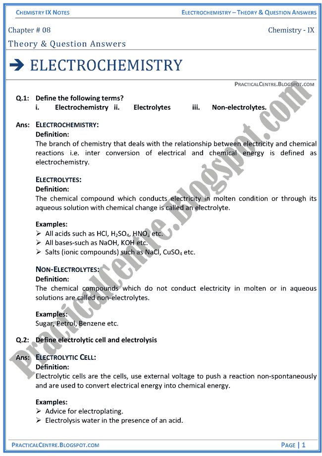 electrochemistry-theory-and-question-answers-chemistry-ix