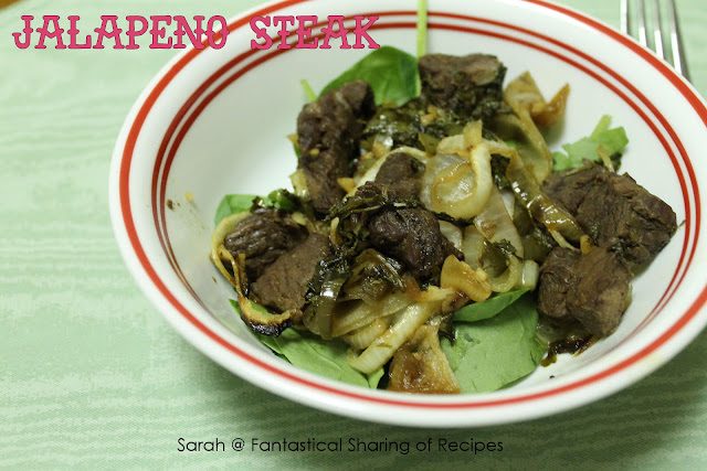 Jalapeno Steak - spicy, sweet, and tangy. #steak #jalapeno #spicy