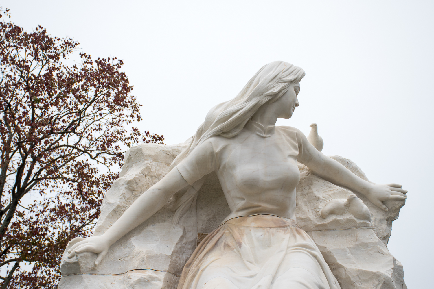 bird and girl sculpture in nagasaki peace park woman and bird sculpture in nagasaki peace park