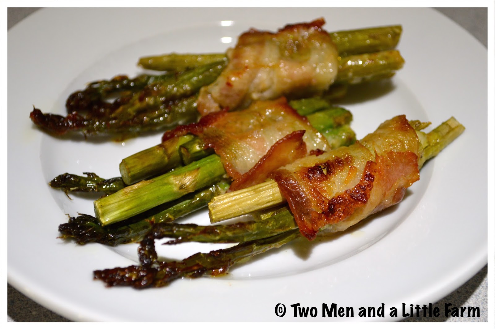 Two Men and a Little Farm BACON WRAPPED ASPARAGUS BUNDLES RECIPE