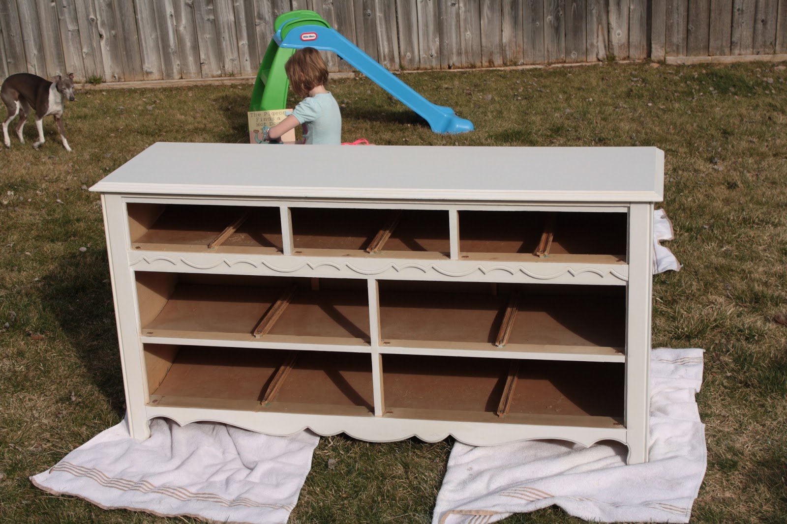 Pinterest and the Pauper! DIY Entertainment Console(from a dresser!)