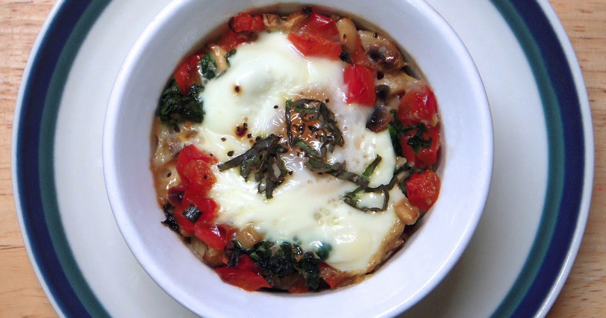 Zegedines & Bellytimber Eggs en Cocotte (with Mushrooms and Spinach)