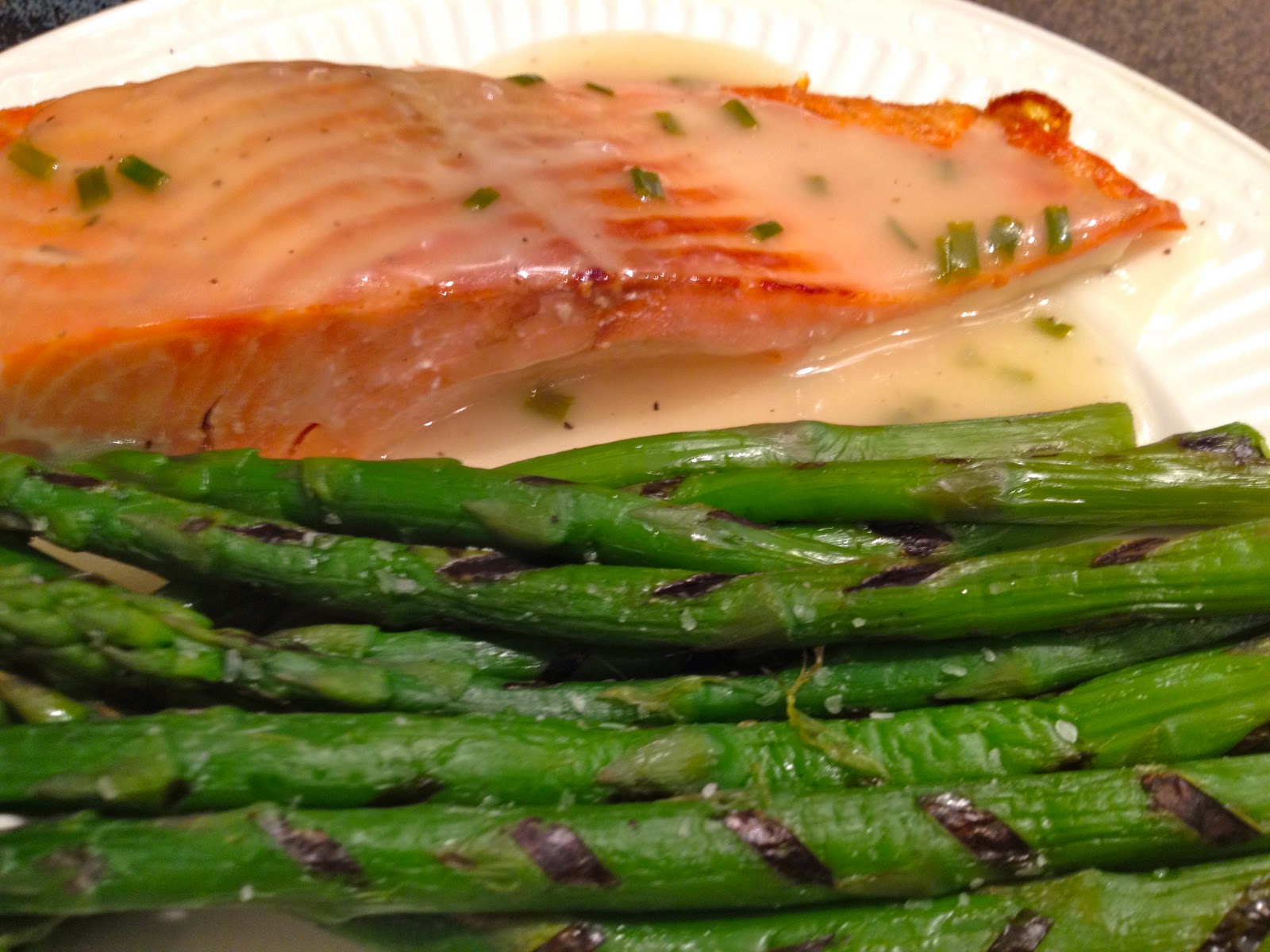 Call Me Mrs. Rapp Roasted Salmon with White Wine Sauce