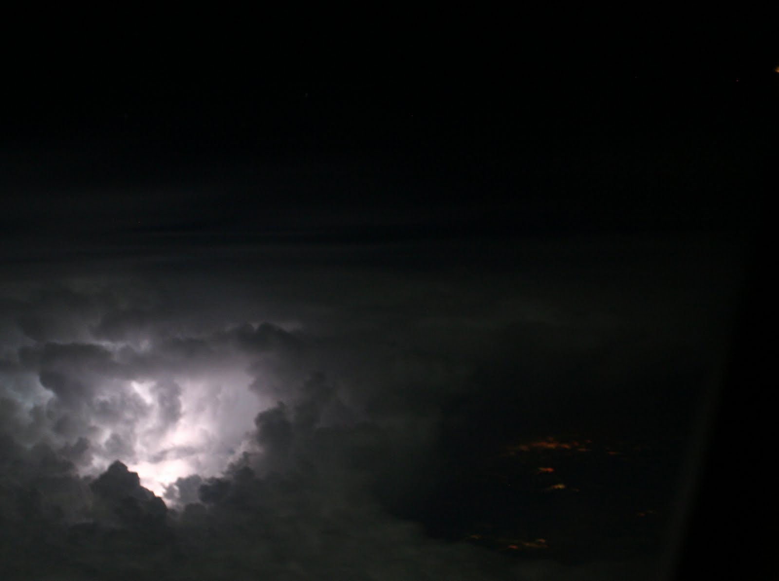 lightning above clouds