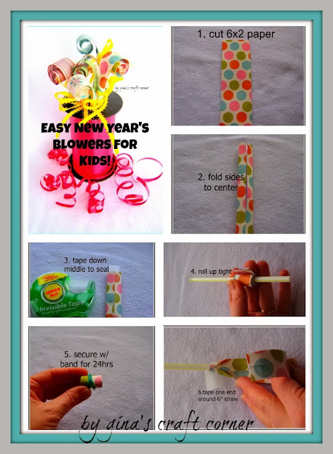 How to Make New Year's Blowers by Gina's Craft Corner