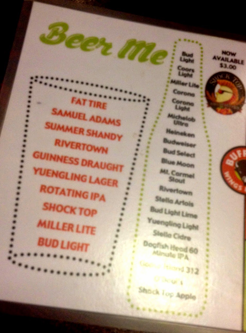 Restaurant Review Buffalo Wings & Rings, College Hill The Food Hussy!