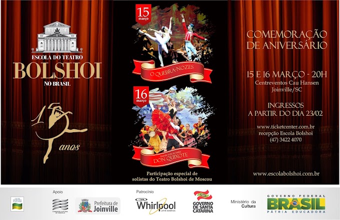 Convite: Comemoração de Aniversário do Bolshoi