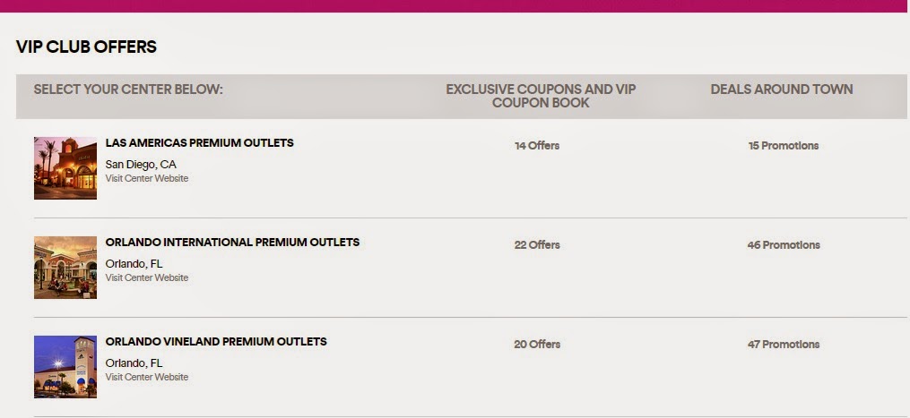 Coupons de desconto outlets miami