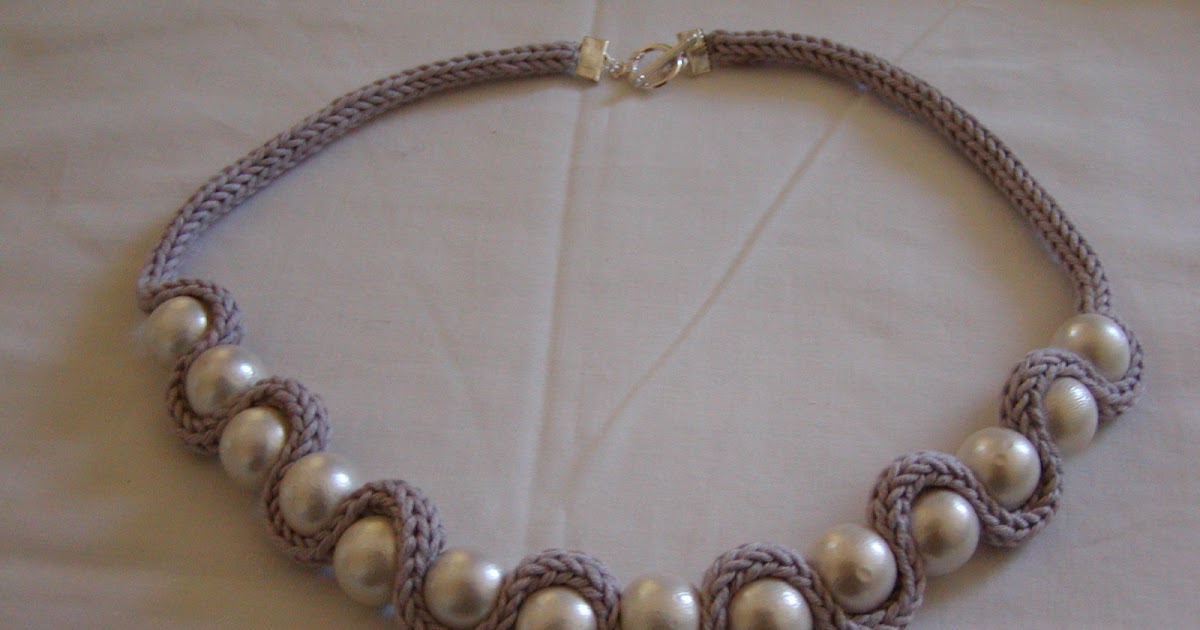 Addicted to Machine Knitting Icord Necklace with Beads