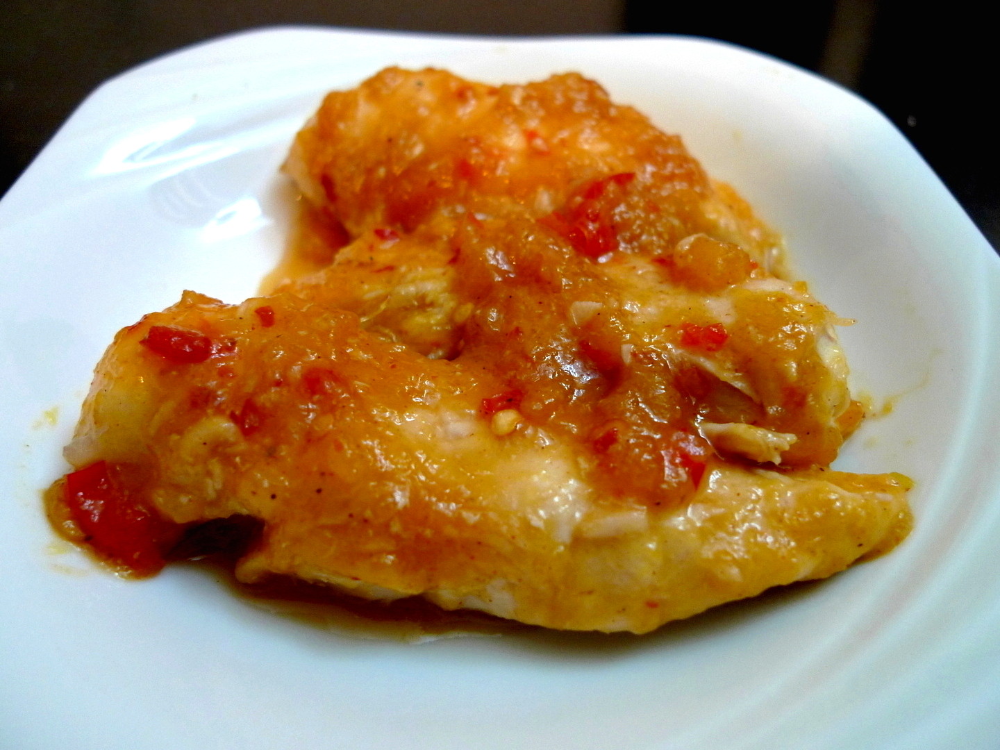 SWEET AS SUGAR COOKIES Spicy Peach BBQ Sauce Chicken