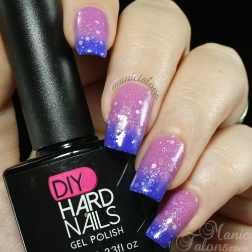 Manic Talons Nail Design DIY Hard Nails Jade Glitz, Purple Tonic and