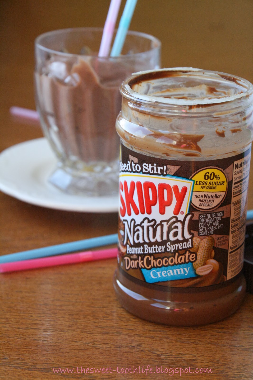 The Sweet {Tooth} Life Skinny Chocolate Peanut Butter Milkshake