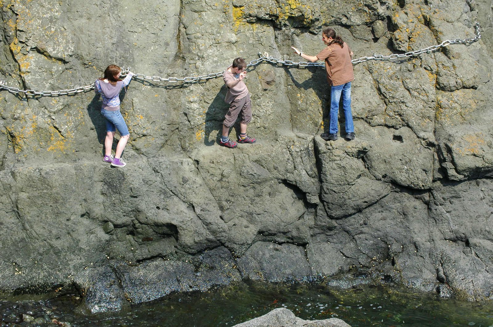 The wind and the wellies Elie Chain Walk, Fife a free fun family