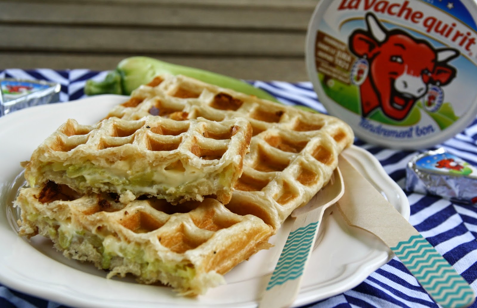 Parmesan Et Paprika Gaufres Aux Courgettes Et Fromage La Vache