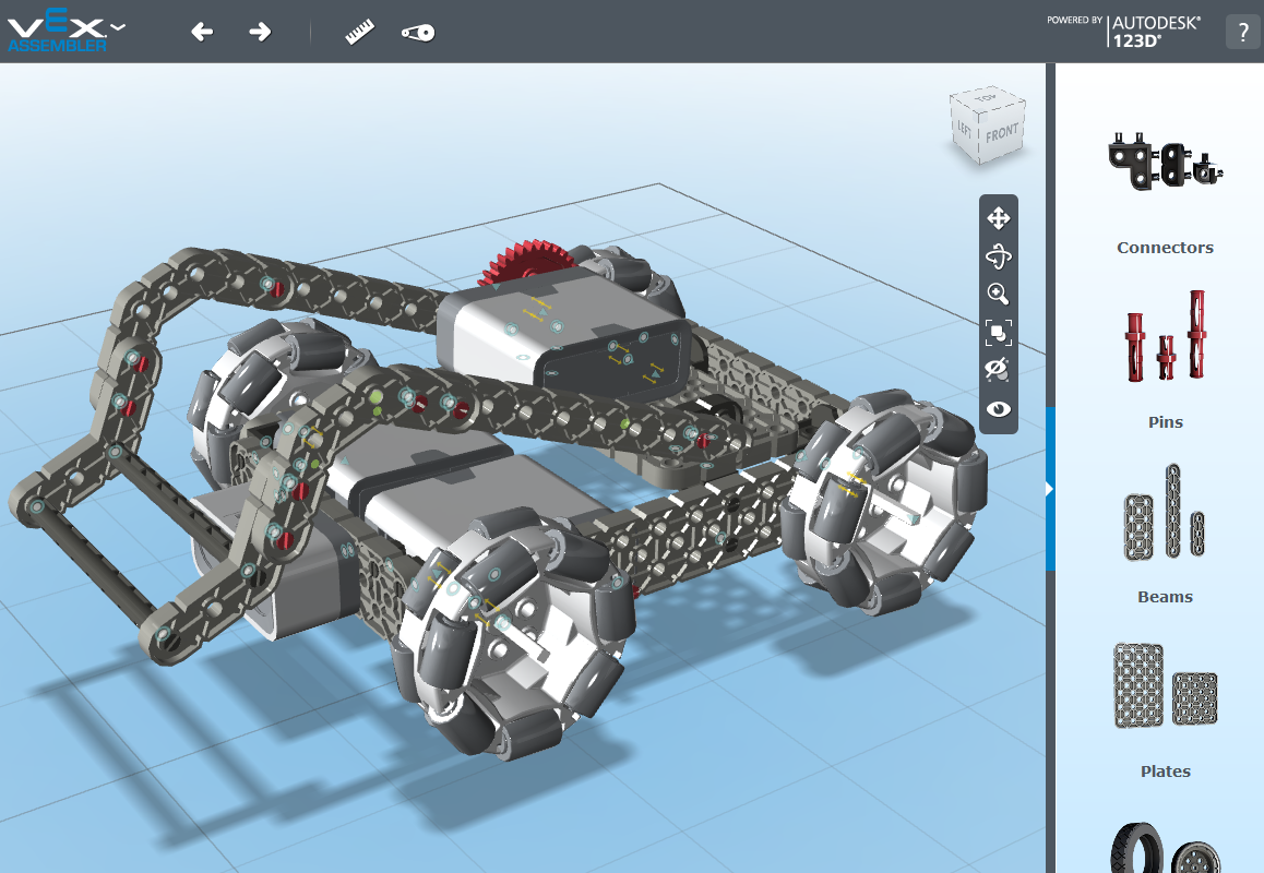 Robótica recreativa y educativa VEX IQ Herramientas CAD