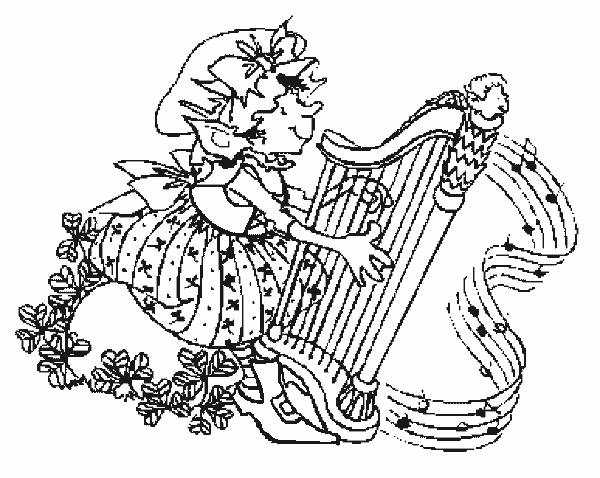 Harp Coloring Page