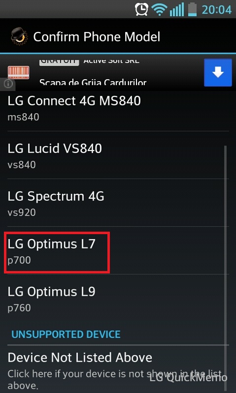 Installieren Sie Android auf LG Optimus 760