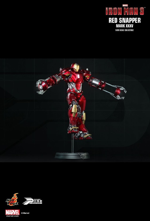 Hot Toys: Iron Man 3 - Mark XXXV "Red Snapper" Power Pose