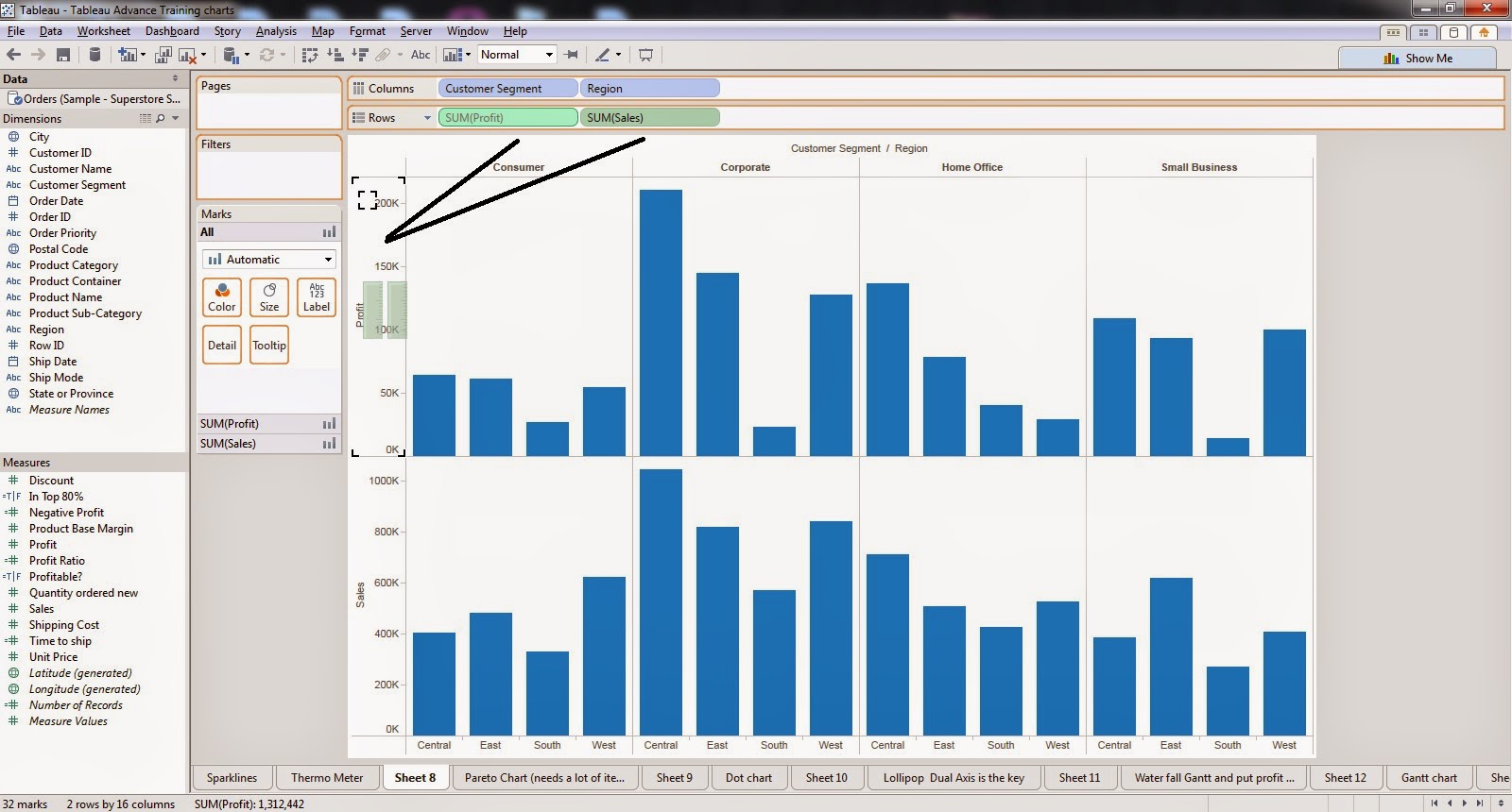 Tableau Visualization How to build thermometer chart Best Way To