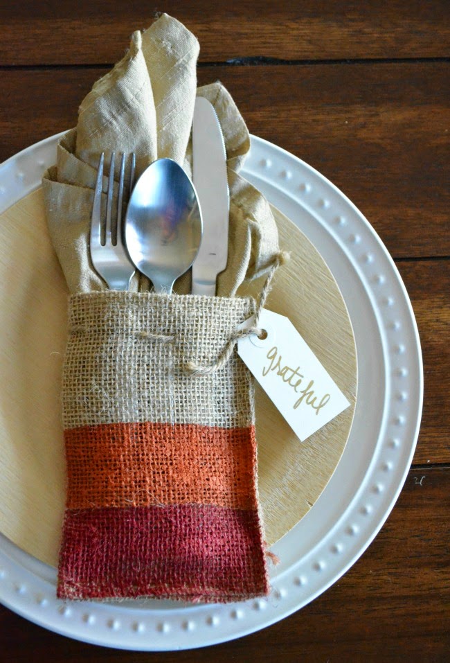 NEV Designs DIY Fall Burlap Utensil Holders