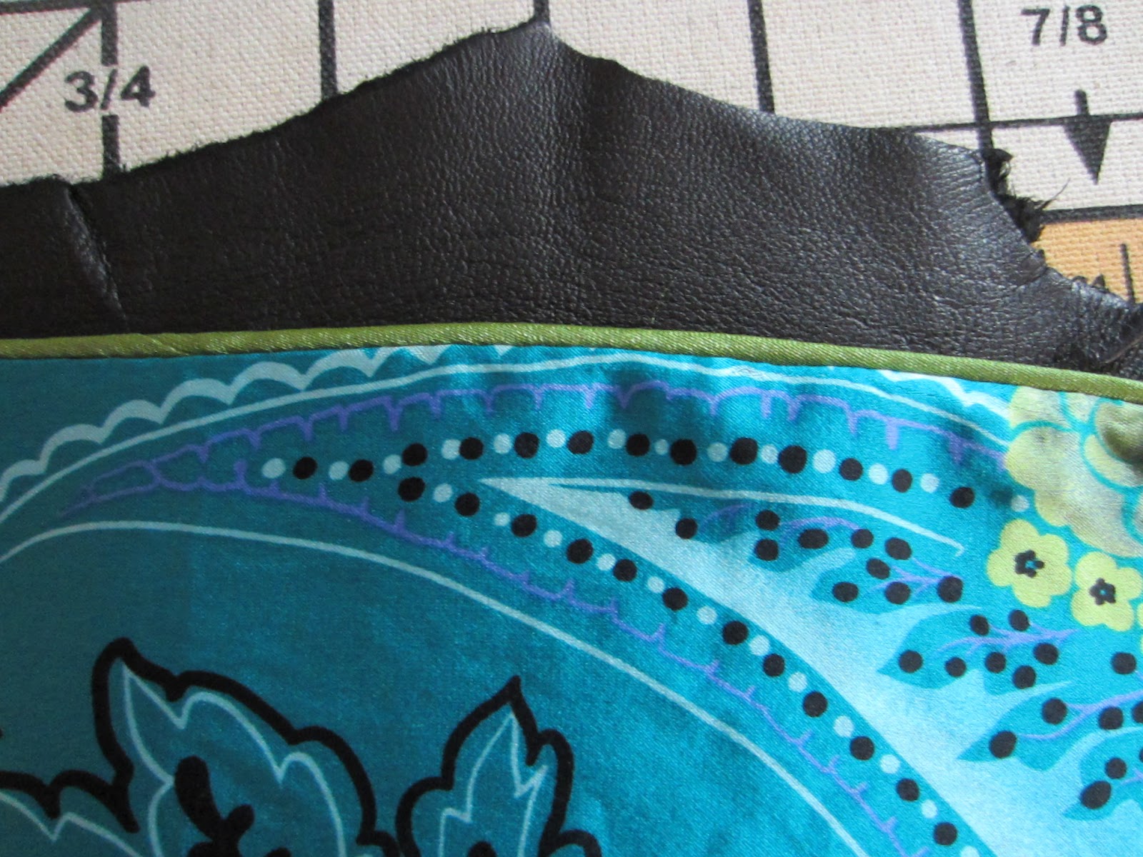 Clio & Phineas Leather Jacket Sewing Leather to Silk