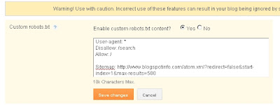Google xml sitemap for blogger blog to index all pages at www.blogspotinfo.com