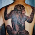 3D BROWN MONKEY TATTOO ON BACK BODY