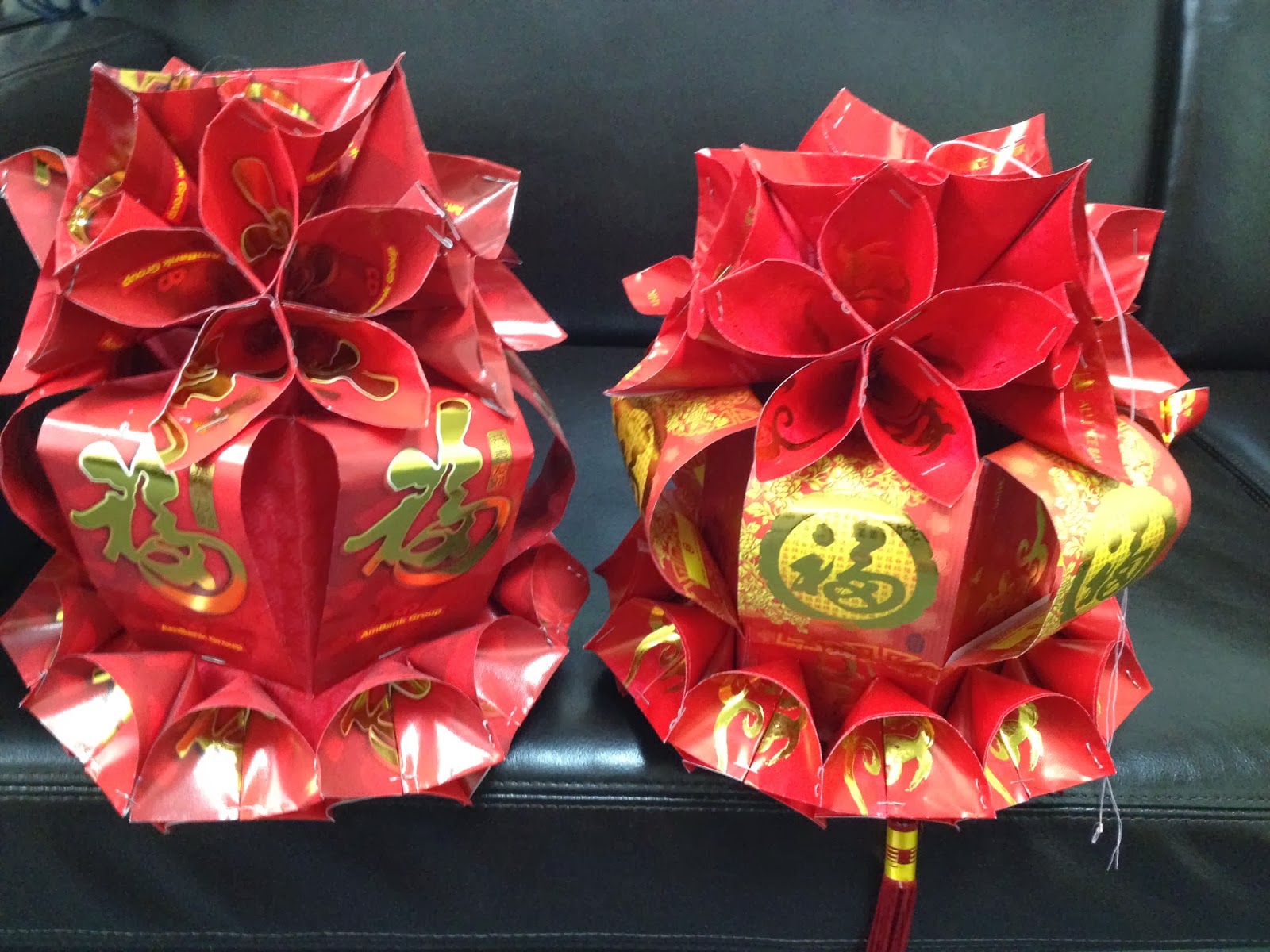 Chinese new year lanterns 红包灯笼手工制作: how to make a diamond ang pow lantern Interesting hobbies: How to make AngPow lanterns