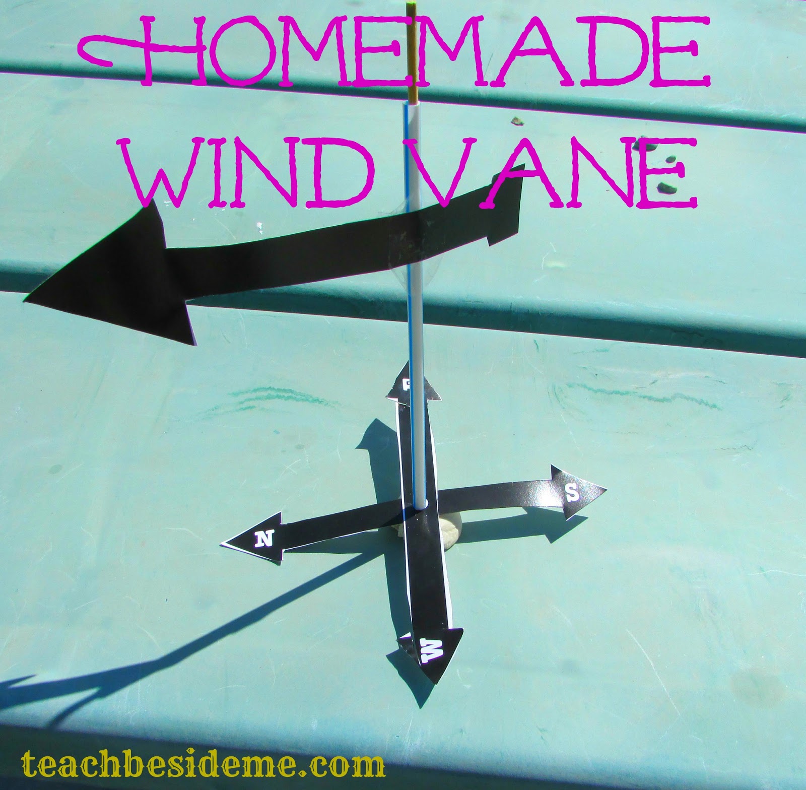 Spring Learning and Play Blog Hop Homemade Wind Vane Teach Beside Me