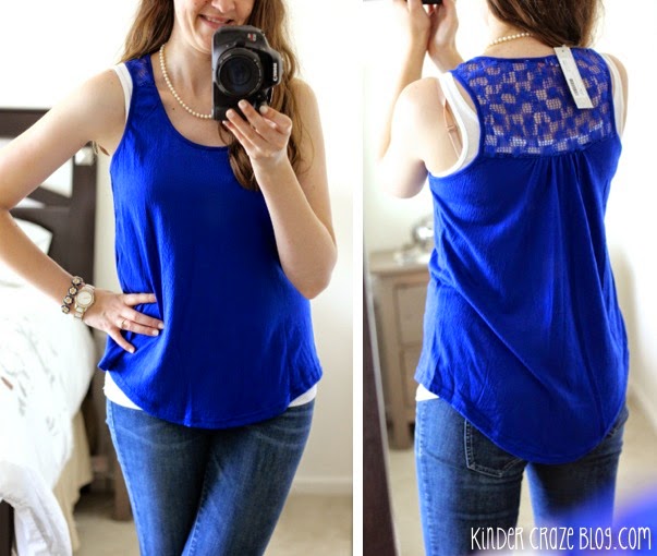 Stitch Fix royal blue Jillian Crochet Detail Tank from Pomelo Stitch Fix royal blue Jillian Crochet Detail Tank from Pomelo