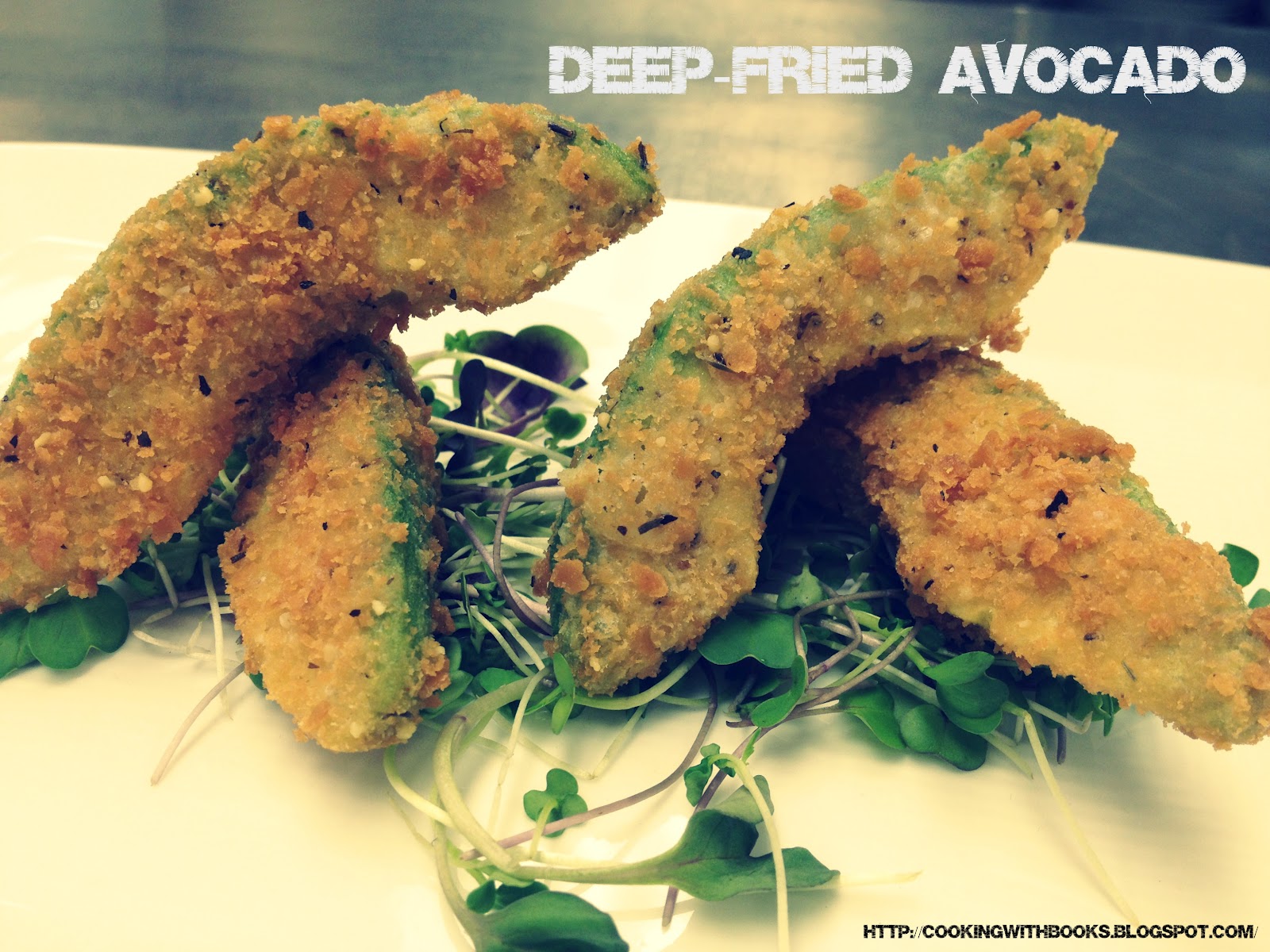 DeepFried Avocado Cooking with Books