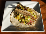 Grilled Chile-Lime Flank Steak Soft Tacos with Pineapple Salsa