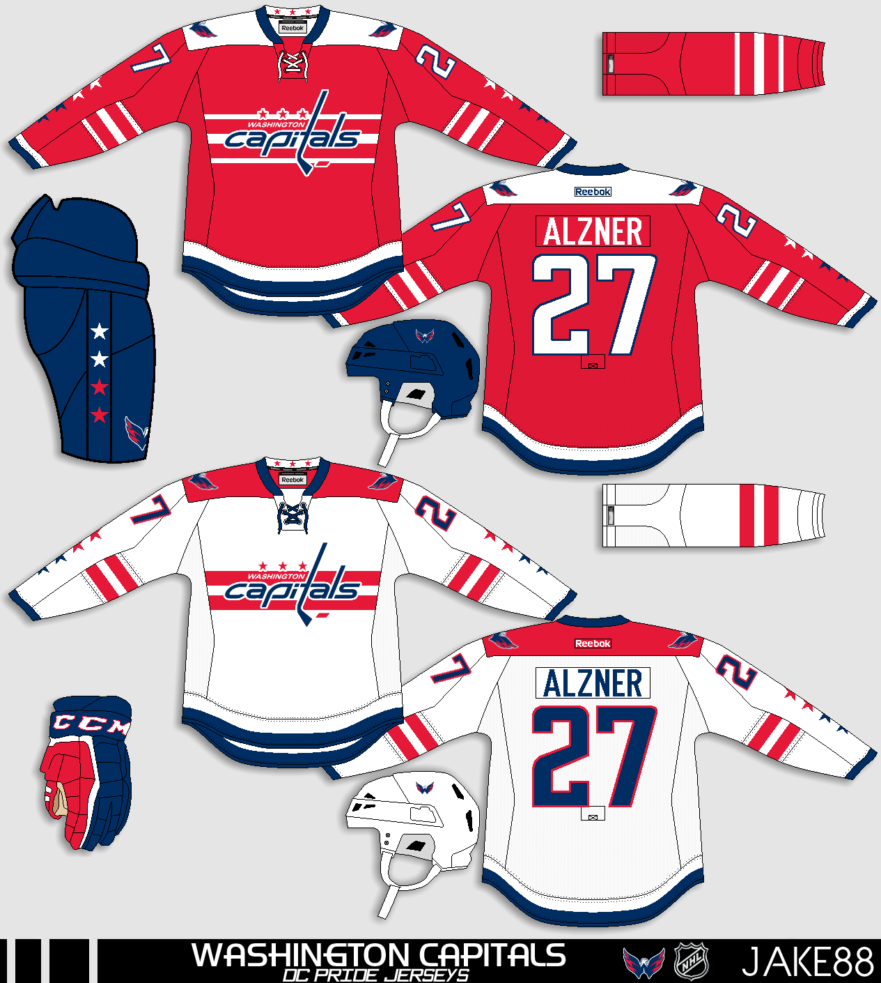 AJH Hockey Jersey Art: NHL Adidas concept: Washington Capitals