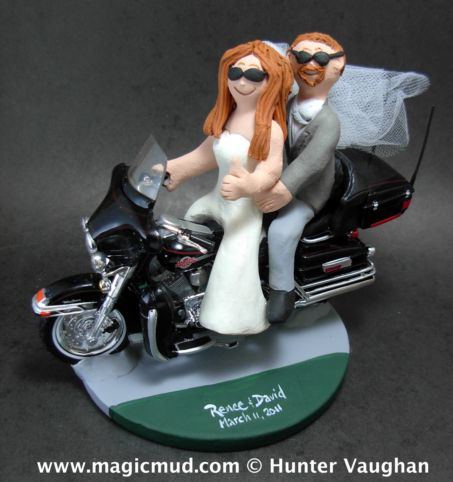 custom wedding cake toppers VIDEO Motorcycle Wedding Cake Toppers