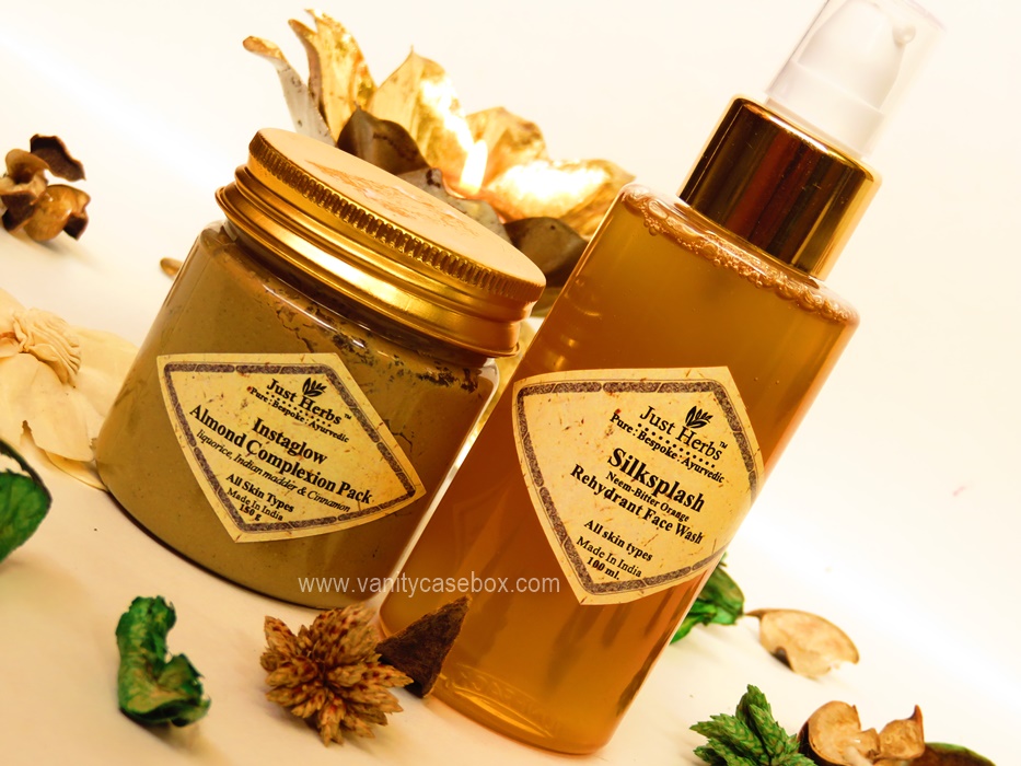 Just Herbs Neem Bitter Orange Face Wash And Almond Complexion Face Pack