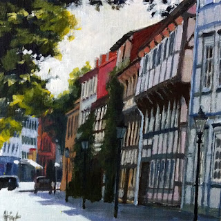 Half Timbered Houses in Paulinerstrasse by Liza Hirst
